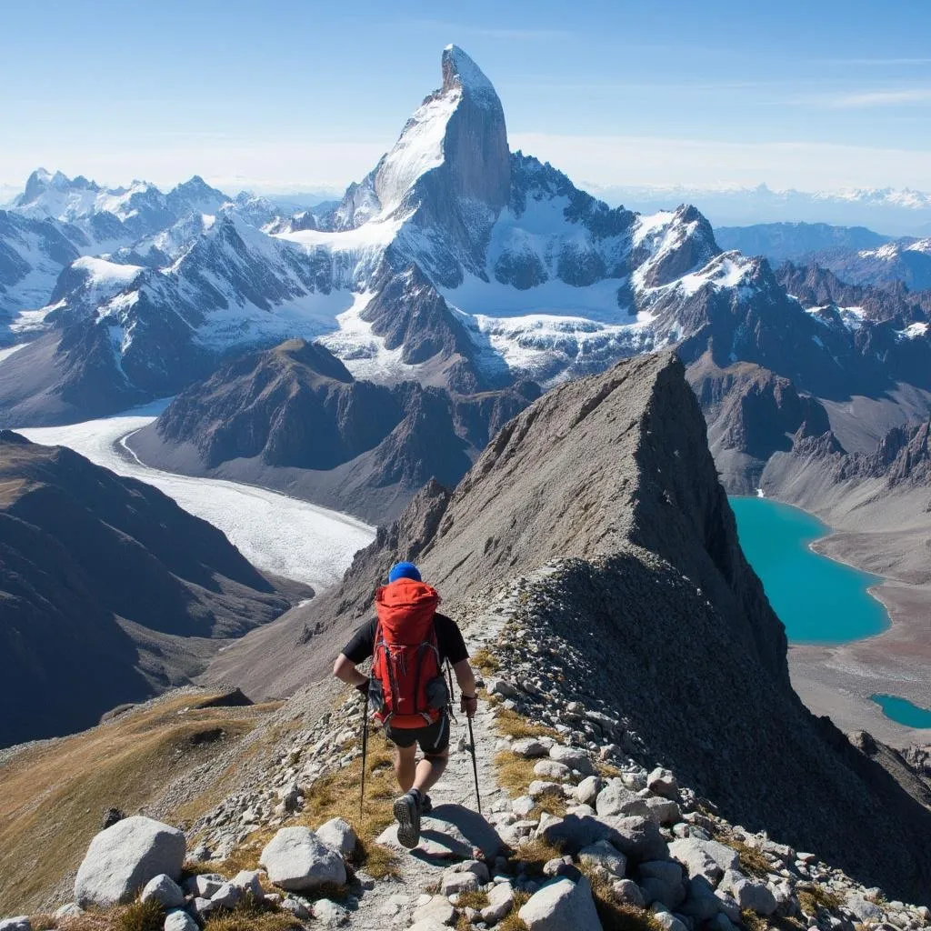 Trekking en el Cerro Fitz Roy, El Chaltén, Patagonia